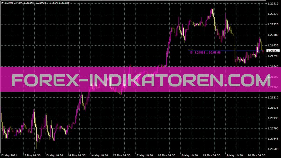 다이나믹 캔들 타이머 Indikator für MT4