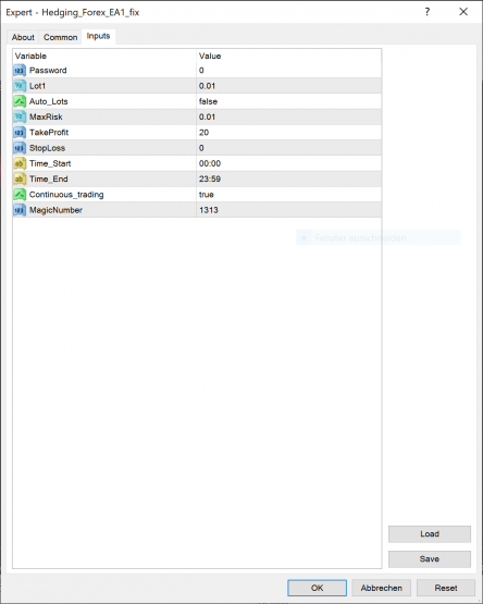 การป้องกันความเสี่ยง Forex EA สําหรับ MT4